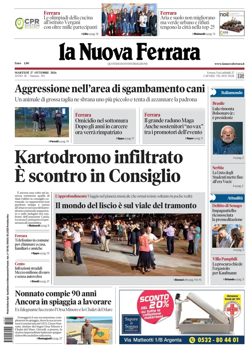 Prima-pagina-nuova ferrara-oggi-edizione-del-2026-10-27
